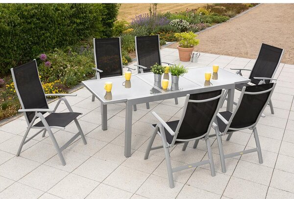 Gardenson Vrtni Set Carrara, 7-Delni, Raztegljiva Miza