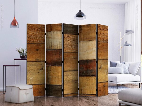 Artgeist Paravan Wooden Textures I, 5-Delni, Enostranski