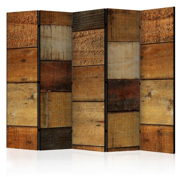 Artgeist Paravan Wooden Textures I, 5-Delni, Enostranski