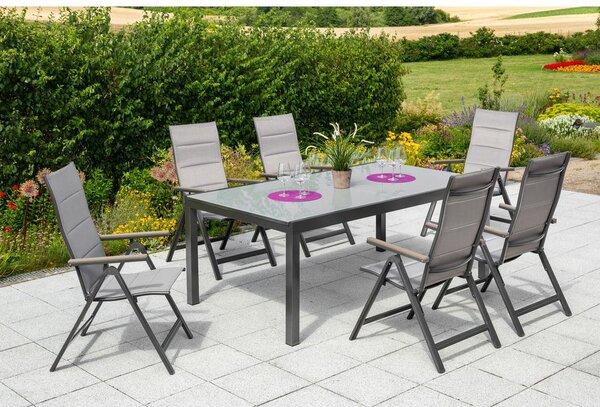 Gardenson Vrtni Set Trivero, 7-Delni, Rjava, Steklo