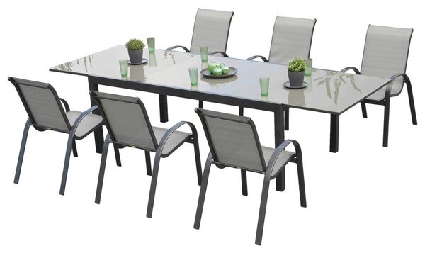 Gardenson Vrtni Set Amalfi, 7-Delni, Aluminij