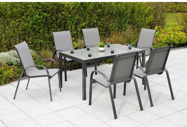 Gardenson Vrtni Set Amalfi, 7-Delni, Siva