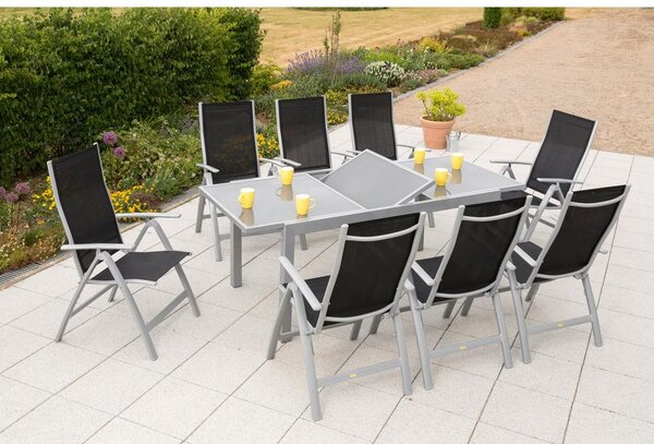 Gardenson Vrtni Set Carrara, 9-Delni, Raztegljiva Miza