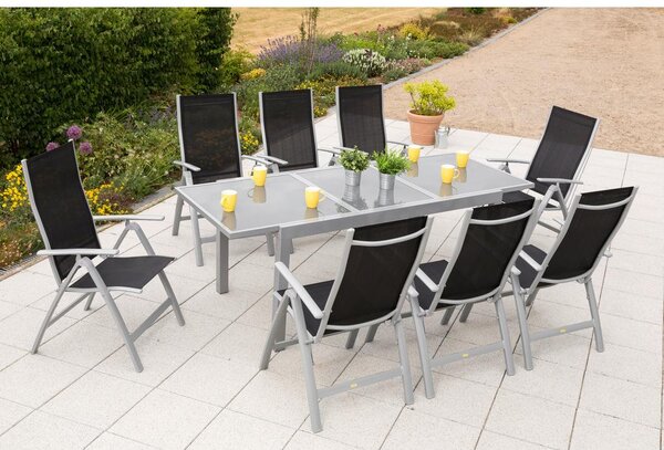 Gardenson Vrtni Set Carrara, 9-Delni, Raztegljiva Miza