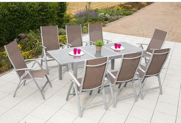 Gardenson Vrtni Set Carrara, 9-Delni, Raztegljiva Miza