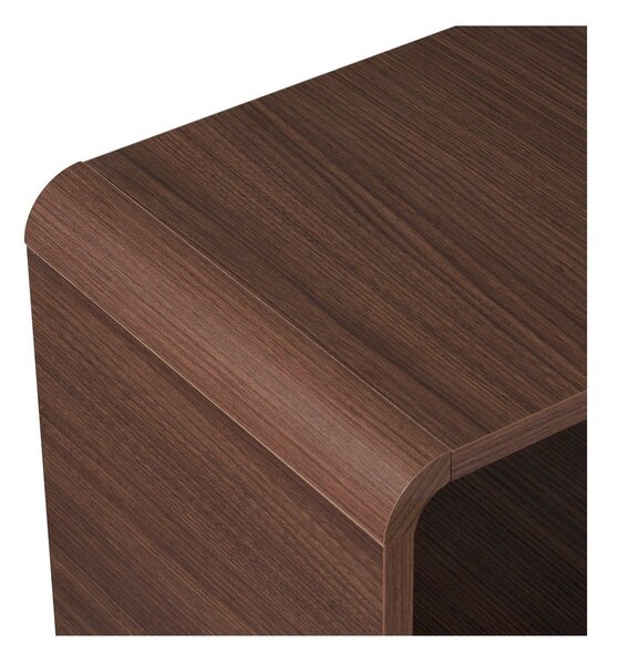 Regal v orehovem dekorju v temni naravni barvi 78x153x34 cm Senza – Nordure