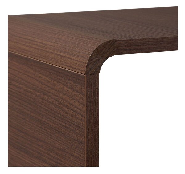 Regal v orehovem dekorju v temni naravni barvi 78x153x34 cm Senza – Nordure
