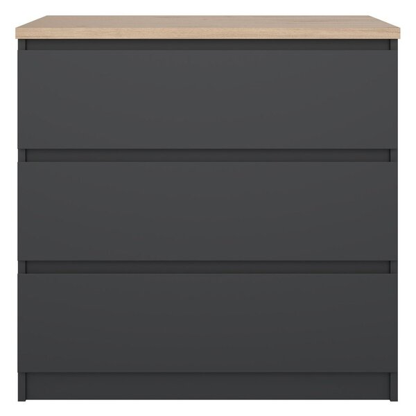 Temno siva komoda 77x76x50 cm Naia – Tvilum