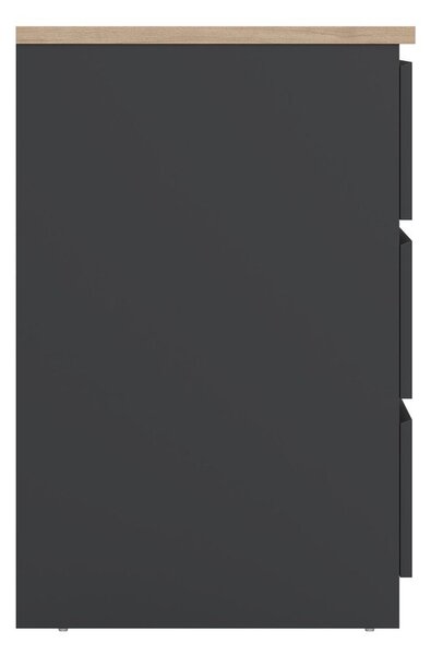 Temno siva komoda 77x76x50 cm Naia – Tvilum