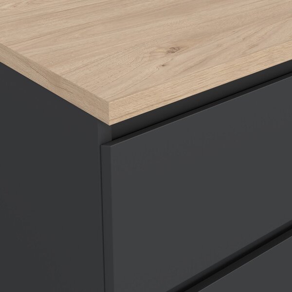 Temno siva komoda 77x76x50 cm Naia – Tvilum