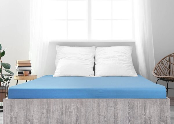 Jersey rjuha iz mako bombaža LUXORA 90x200 cm svetlo modra