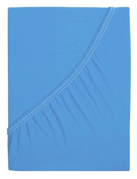 Jersey rjuha iz mako bombaža LUXORA 90x200 cm svetlo modra
