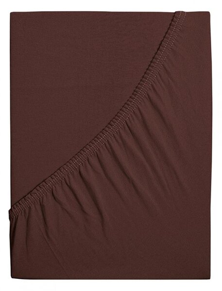 Jersey rjuha iz mako bombaža LUXORA 90x200 cm temno rjava