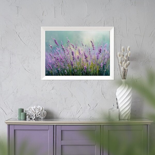 Tiskana slika z okvirjem 75x56 cm Lavender – Styler