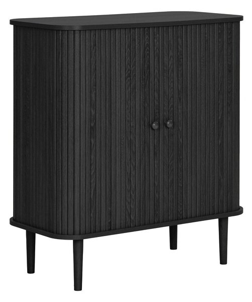 Črna komoda iz masivnega bora 80x87x40 cm Nikko – House Nordic