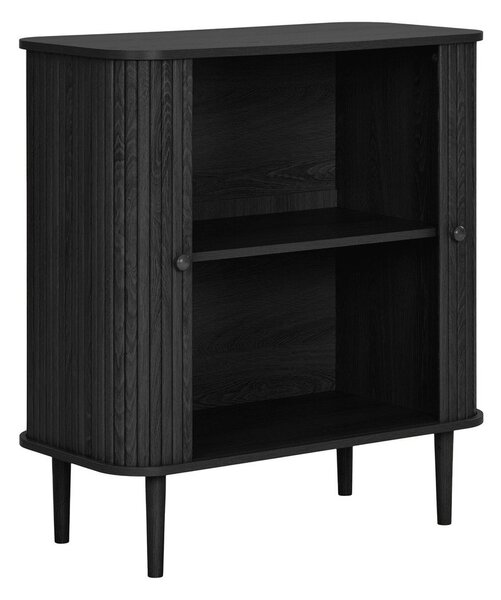 Črna komoda iz masivnega bora 80x87x40 cm Nikko – House Nordic