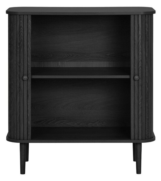 Črna komoda iz masivnega bora 80x87x40 cm Nikko – House Nordic