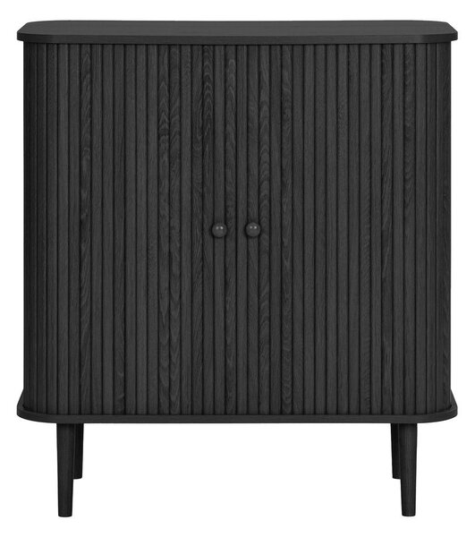 Črna komoda iz masivnega bora 80x87x40 cm Nikko – House Nordic