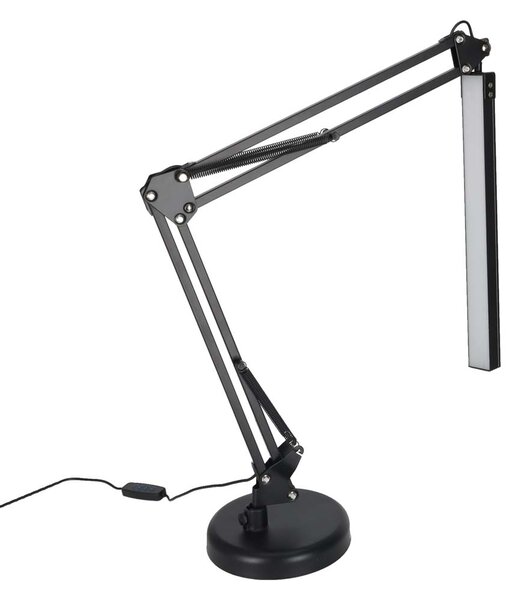 LED namizna svetilka USB z vrtljivo roko in 2 načinoma pritrditve