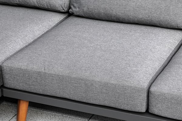 LOUNGE GARNITURA akacija trd les aluminij