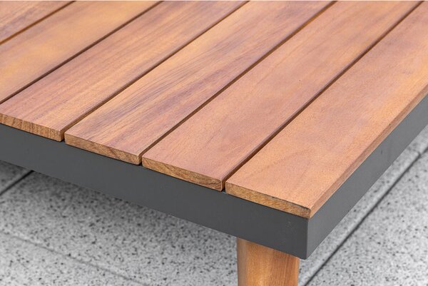 LOUNGE GARNITURA akacija trd les aluminij