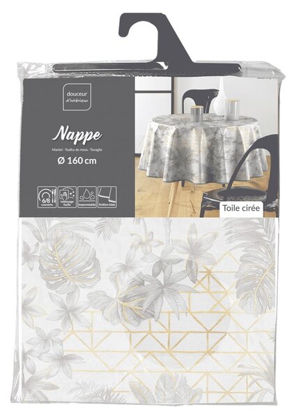 Povoščen namizni prt ø 160 cm Coconut – douceur d'intérieur