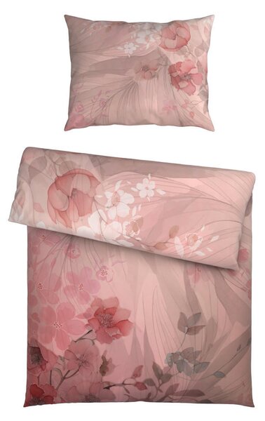 POSTELJNINA TANJA 140/200 cm saten svetlo roza