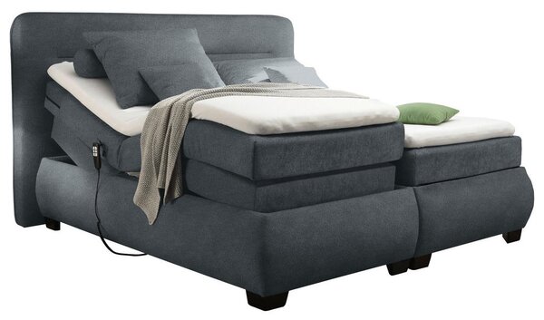 BOXSPRING POSTELJA 160 cm x 200 cm , tekstil antracit