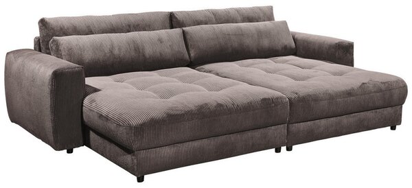 VELIKA ZOFA, mocha rjava tekstil, leseni material