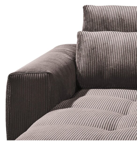 VELIKA ZOFA, mocha rjava tekstil, leseni material