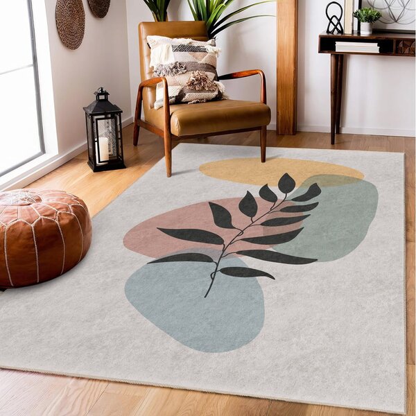 Kremno bel pralen tekač 80x200 cm Illustrated Autumn – Mila Home