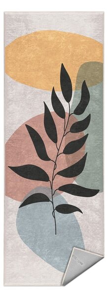 Kremno bel pralen tekač 80x200 cm Illustrated Autumn – Mila Home