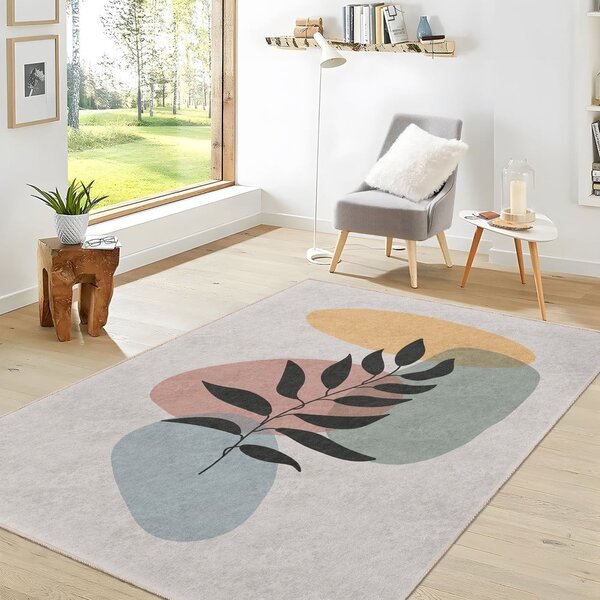 Kremno bel pralen tekač 80x200 cm Illustrated Autumn – Mila Home