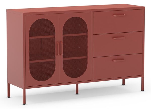 Opečnato oranžna komoda 140x90 cm Diora – Marckeric