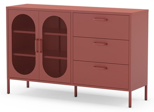 Opečnato oranžna komoda 140x90 cm Diora – Marckeric