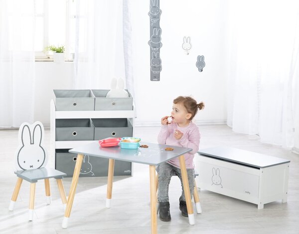 Bel/siv otroški organizator za igrače 63,5x29,5x60 cm Miffy – Roba