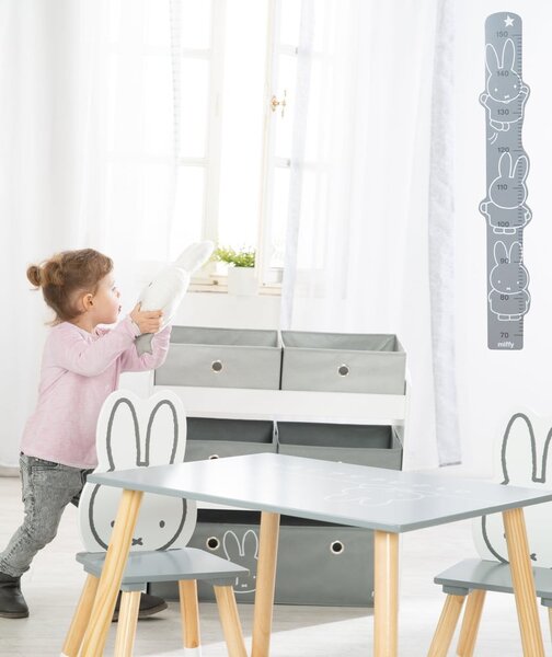 Bel/siv otroški organizator za igrače 63,5x29,5x60 cm Miffy – Roba