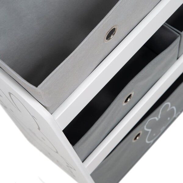Bel/siv otroški organizator za igrače 63,5x29,5x60 cm Miffy – Roba