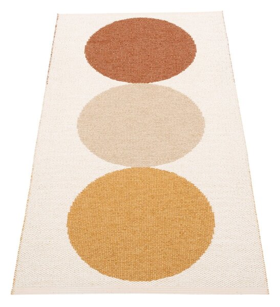 Oker rumena/kremno bela notranja in zunanja preproga 70x140 cm Otto Harvest – Pappelina