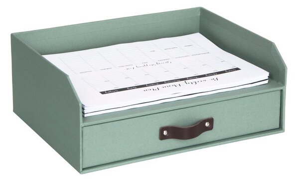 Zelen kartonast organizator za predale/za dokumente Walter Canvas Paper Laminate – Bigso