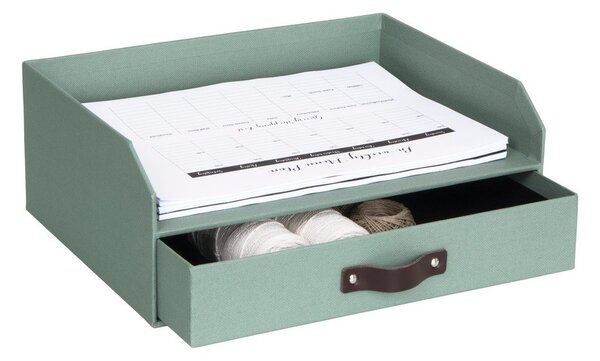 Zelen kartonast organizator za predale/za dokumente Walter Canvas Paper Laminate – Bigso