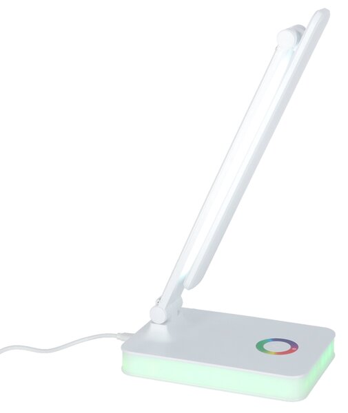 Zložljiva LED namizna svetilka na dotik USB - bela