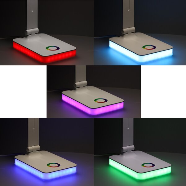 Zložljiva LED namizna svetilka na dotik USB - bela
