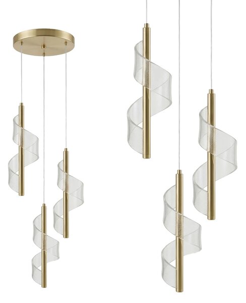 VISEČA STROPNA LED SVETILKA G178-3CP GOLD