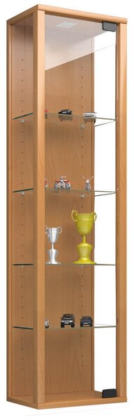 VISEČA VITRINA, barve bukve