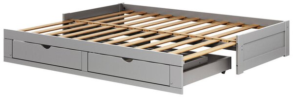 RAZTEGLJIVA POSTELJA 90-180 cm x 200 cm , siva