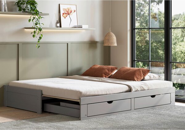 RAZTEGLJIVA POSTELJA 90-180 cm x 200 cm , siva