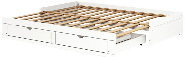 RAZTEGLJIVA POSTELJA 90-180 cm x 200 cm , bela