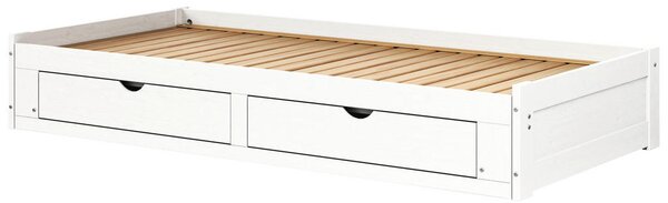 RAZTEGLJIVA POSTELJA 90-180 cm x 200 cm , bela