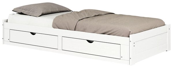 RAZTEGLJIVA POSTELJA 90-180 cm x 200 cm , bela